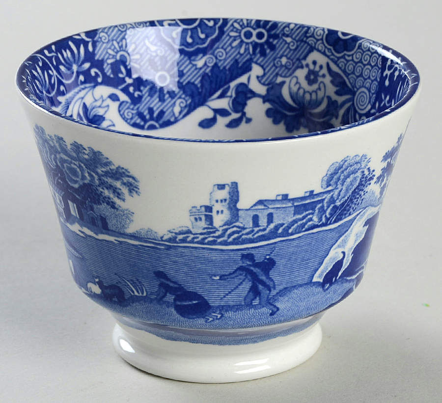 Blue Italian Mini Open Sugar Bowl by Spode-1