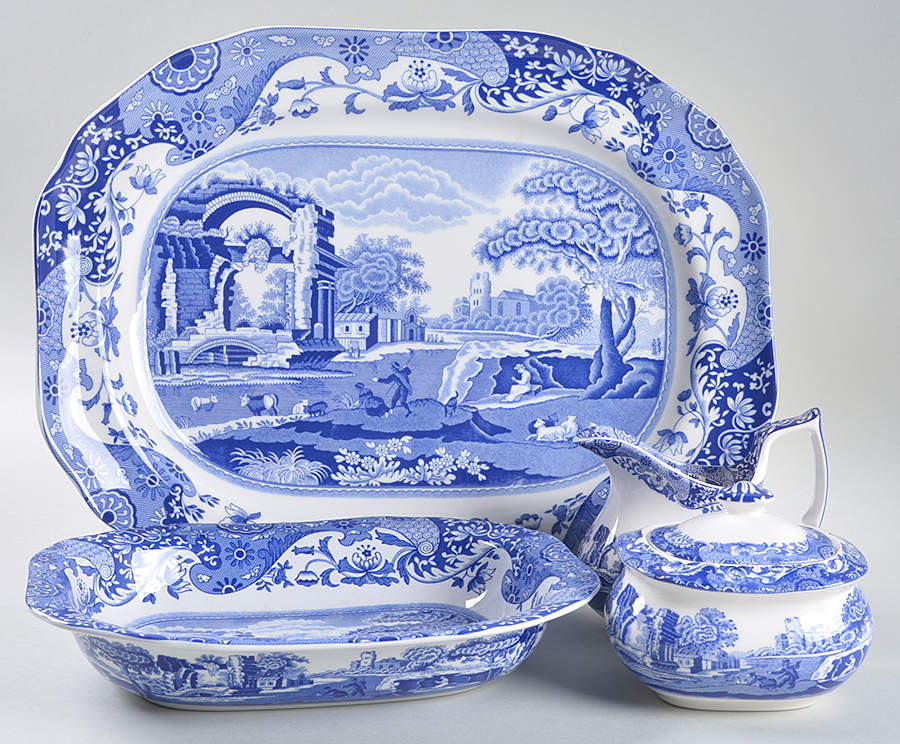 Blue Italian 5 Piece Hostess Set by Spode-1
