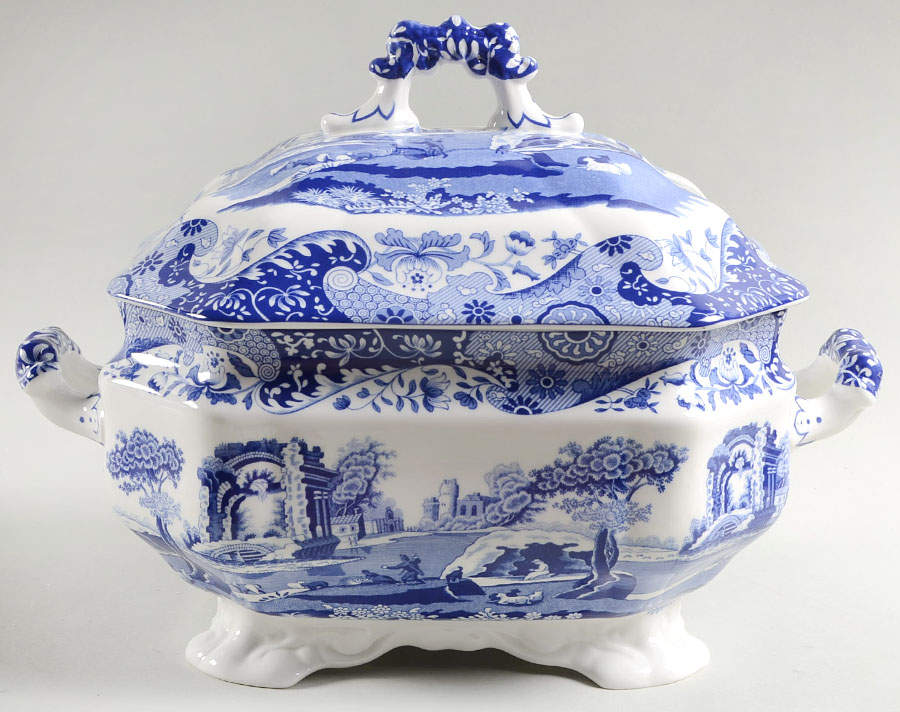 Blue Italian Tureen &  Lid by Spode-1