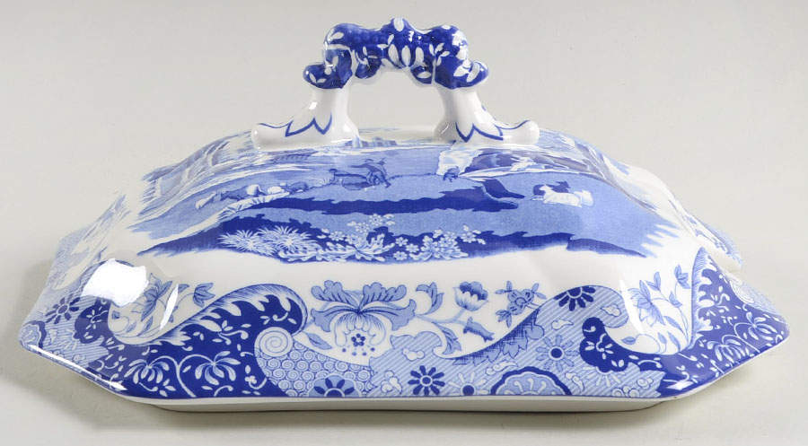 Blue Italian Lid for Tureen by Spode-1