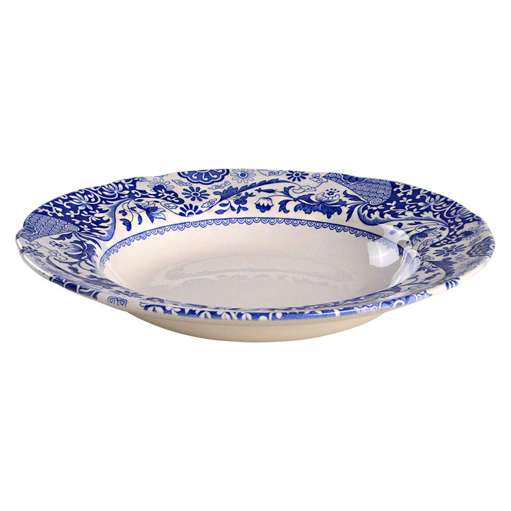 Blue Italian Large Rim Soup Bowl by Spode-1