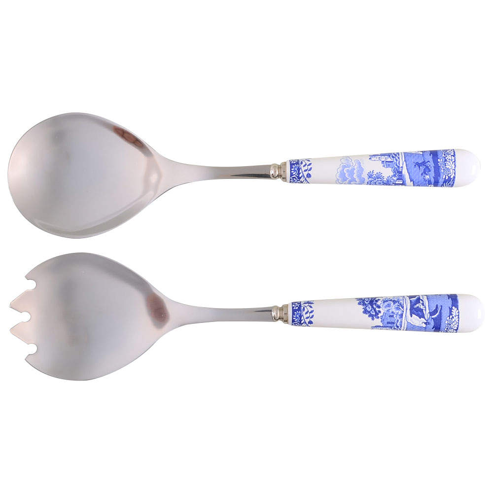 Blue Italian (2 Piece) Salad Set with Stainless Bowl by Spode-1