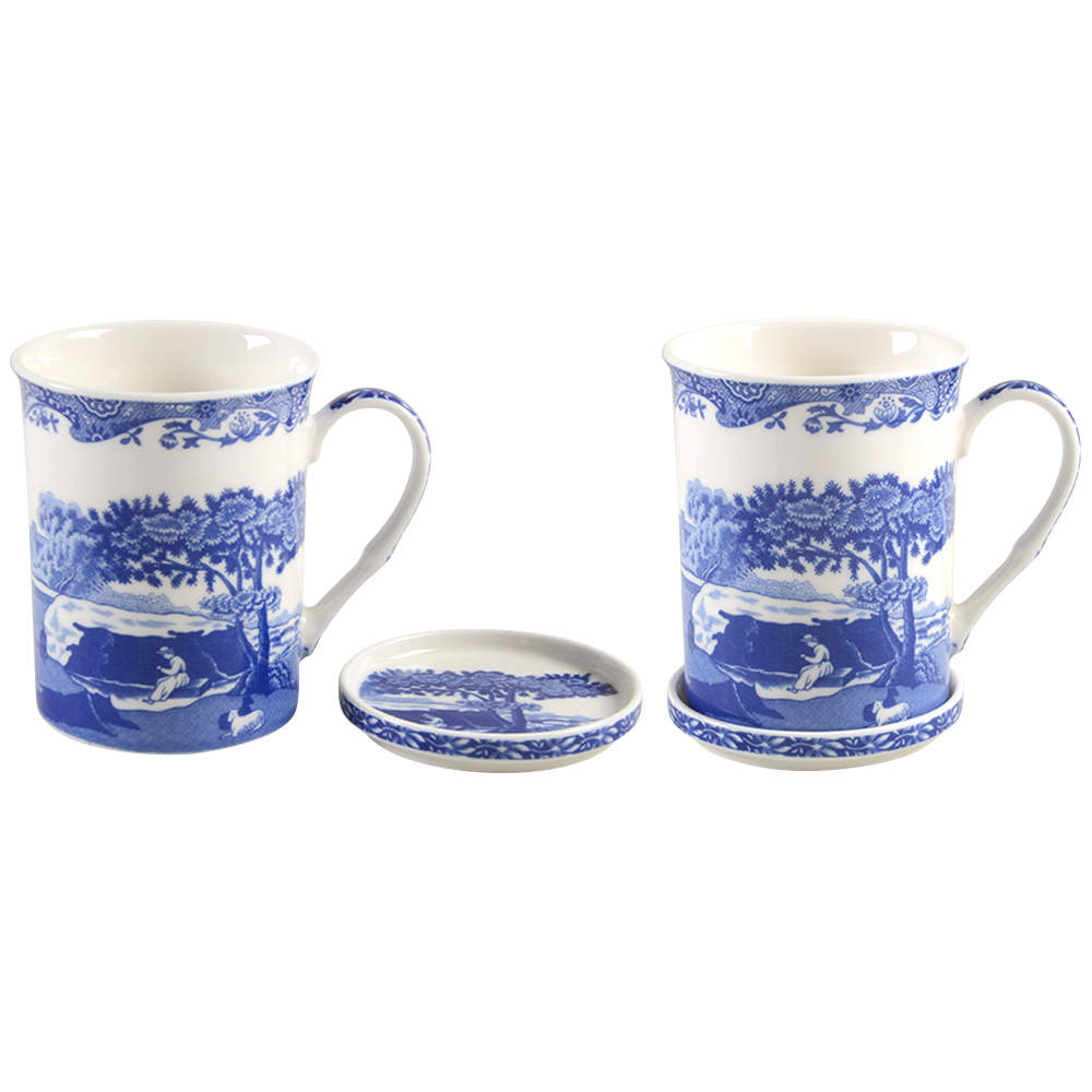 Blue Italian Mug & Coaster Set by Spode-1