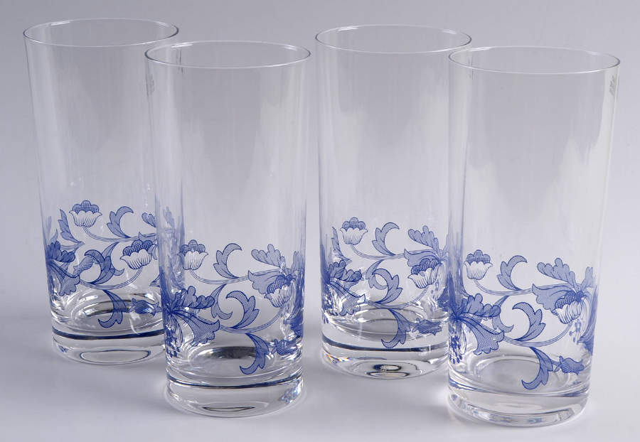 Blue Italian Glassware Highball - Set of 4 by Spode-1