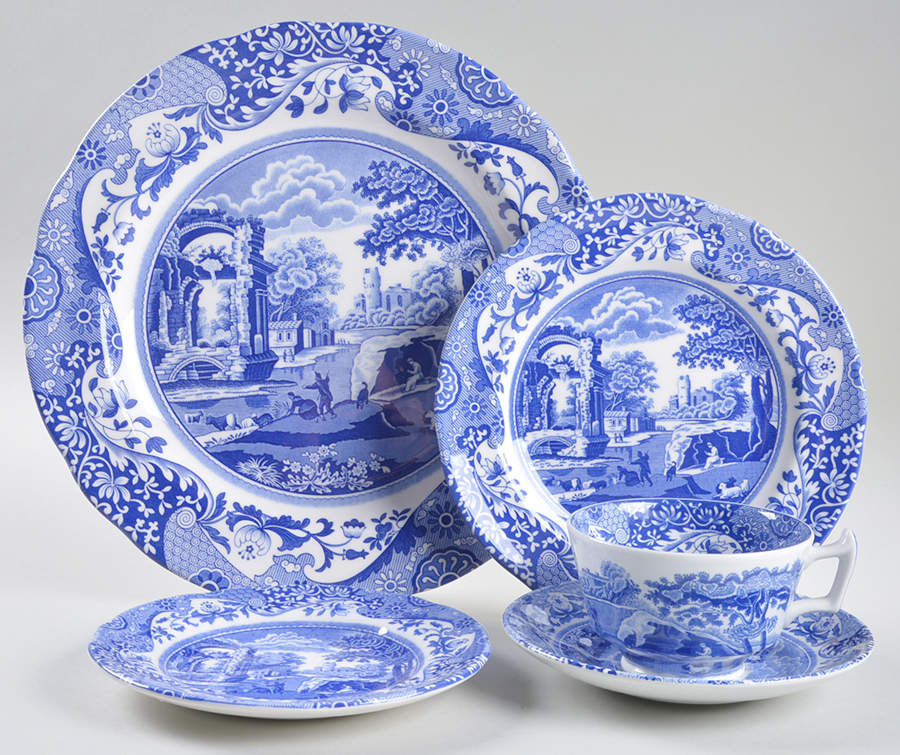 Blue Italian 40 Piece Estate Set by Spode-1