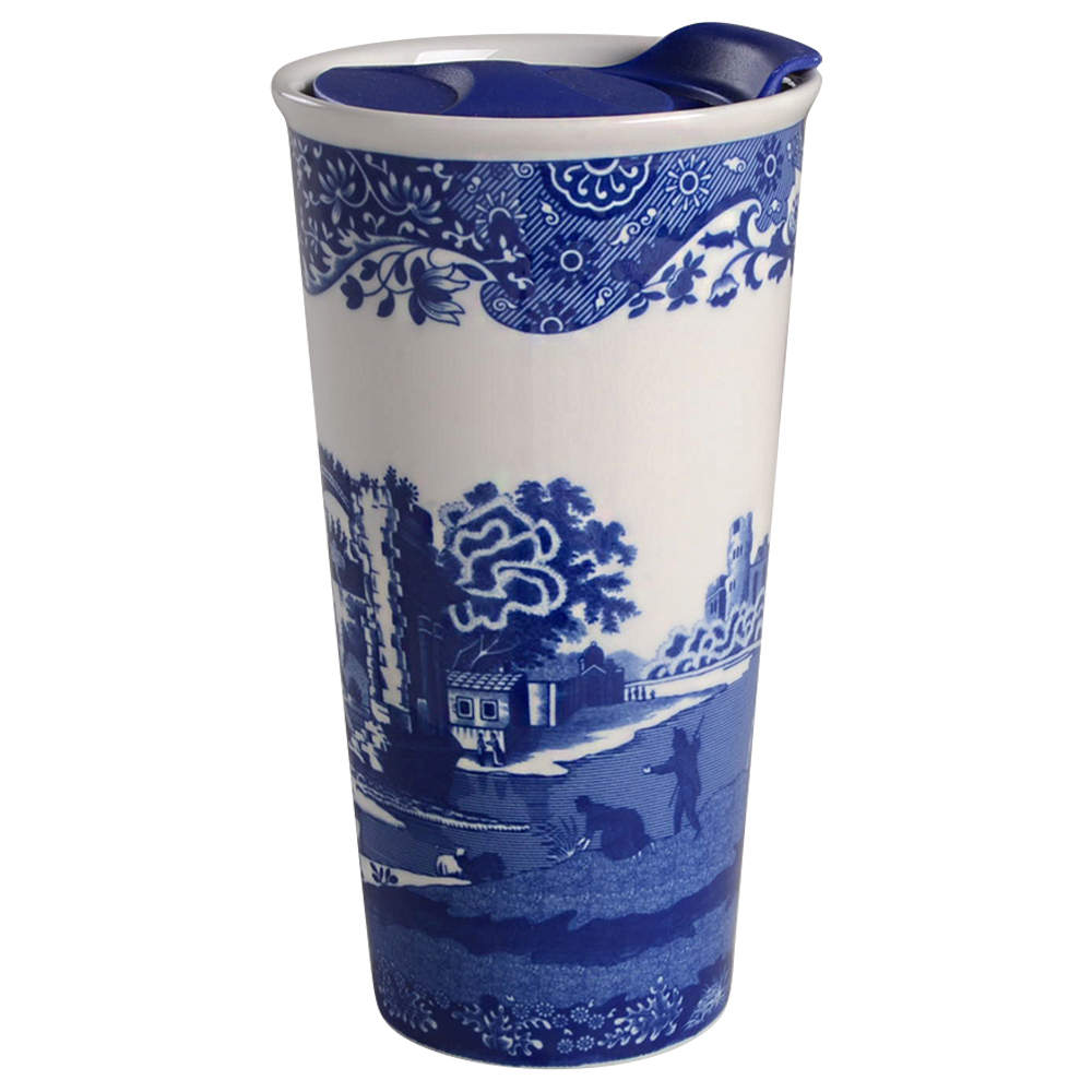 Blue Italian Travel Mug & Plastic Lid by Spode-1