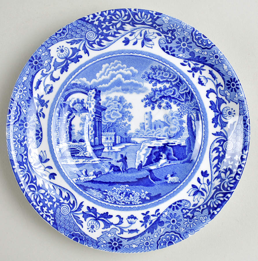 Blue Italian Saucer for Oversized Cup by Spode-1