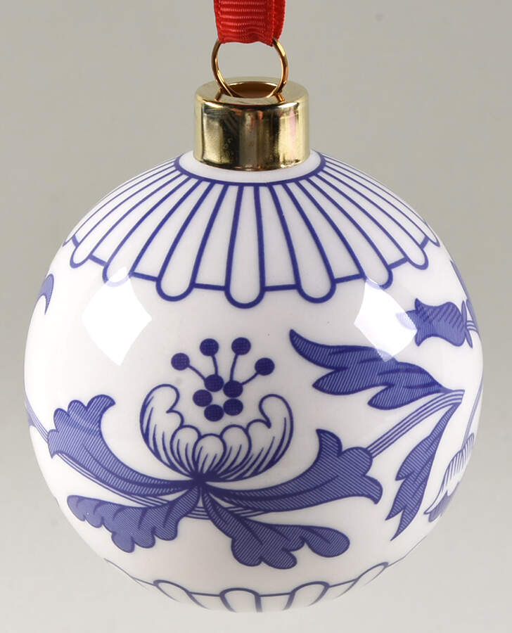 Blue Italian Bauble Ornament by Spode-1