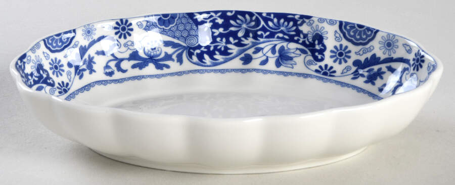 Blue Italian 6" Oval Fluted Dish by Spode-1