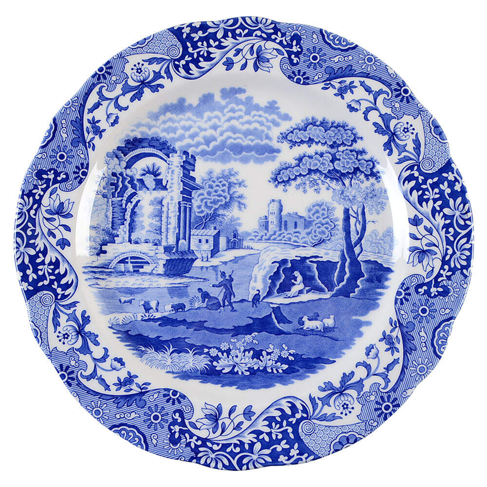 Blue Italian Service Plate (Charger) by Spode-1