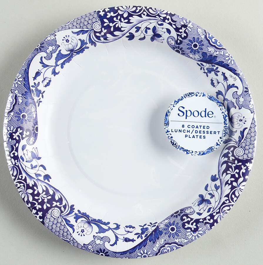 Blue Italian (Pack of 8) Paper Luncheon Plate by Spode-1