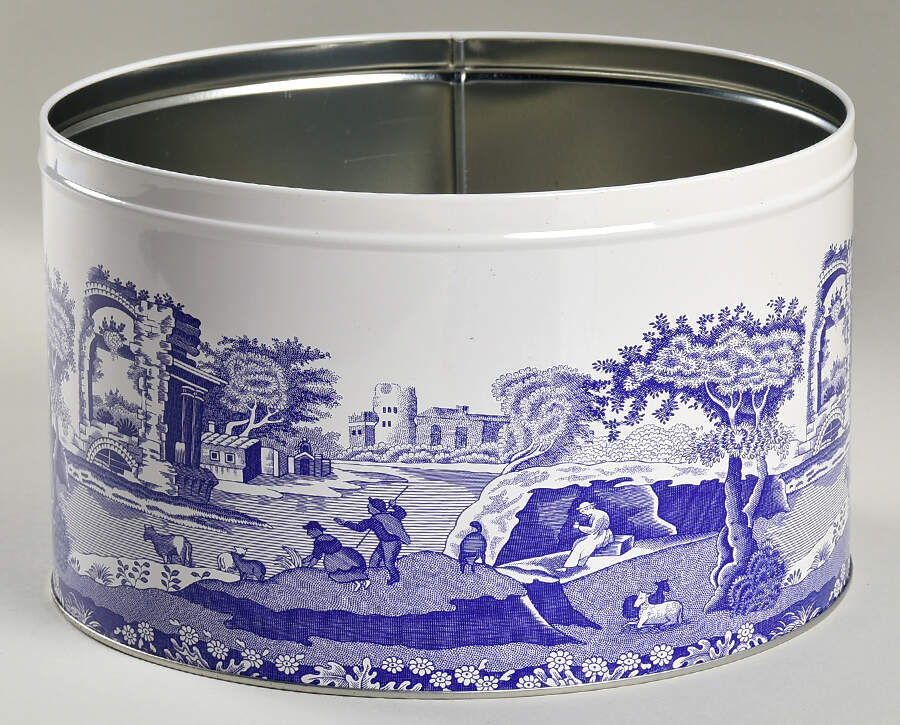 Blue Italian 8" Cake Tin No Lid by Spode-1