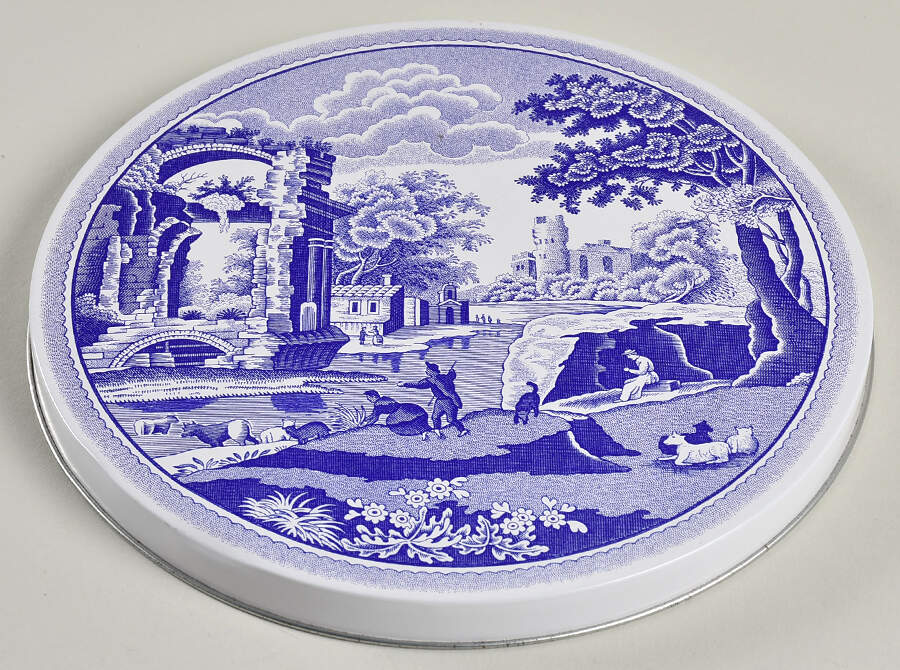 Blue Italian Lid for 7" Cake Tin by Spode-1