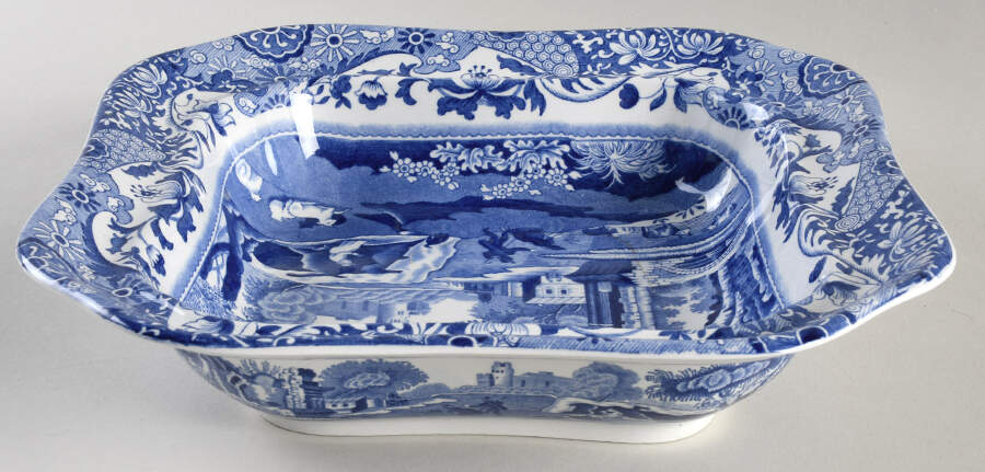 Blue Italian Square Vegetable No Lid by Spode-1