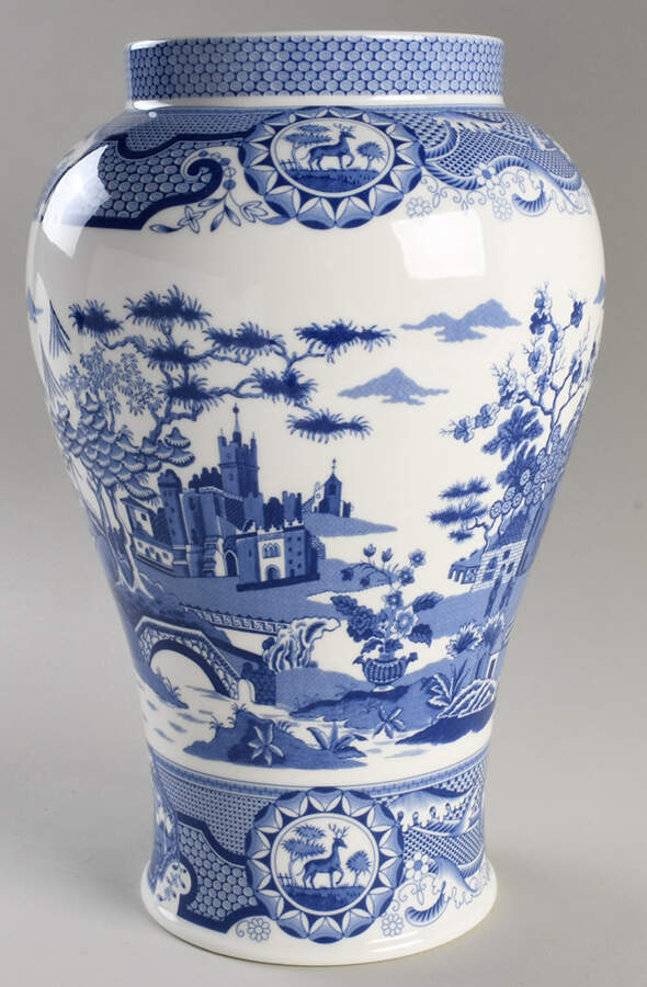 Blue Italian 14" Vase/Urn No Lid by Spode-1