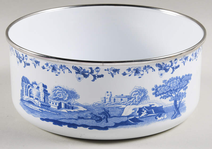 Blue Italian 7 1/4" Metal Bowl by Spode-1