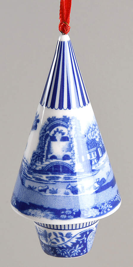 Blue Italian Tree Shaped Ornament by Spode-1