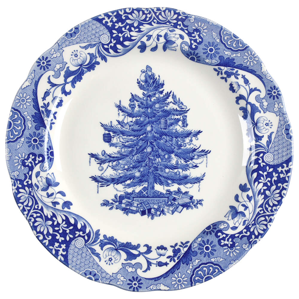 Blue Italian Christmas Dinner Plate by Spode-1