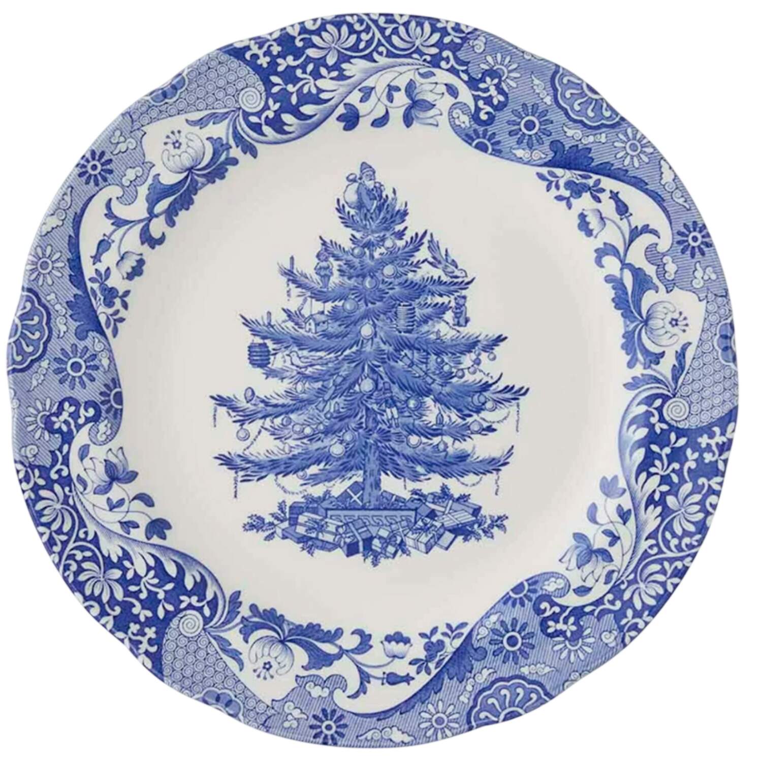 Blue Italian Christmas Service Plate (Charger) by Spode-1