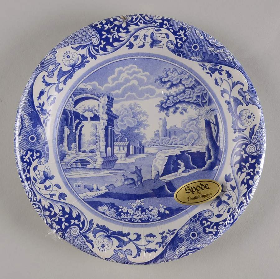 Blue Italian Package of 8 - Paper Salad Plate by Spode-1
