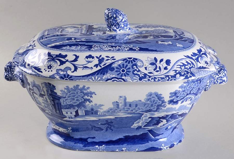 Blue Italian Tureen & Lid by Spode-1