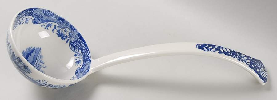 Blue Italian Tureen Ladle by Spode-1