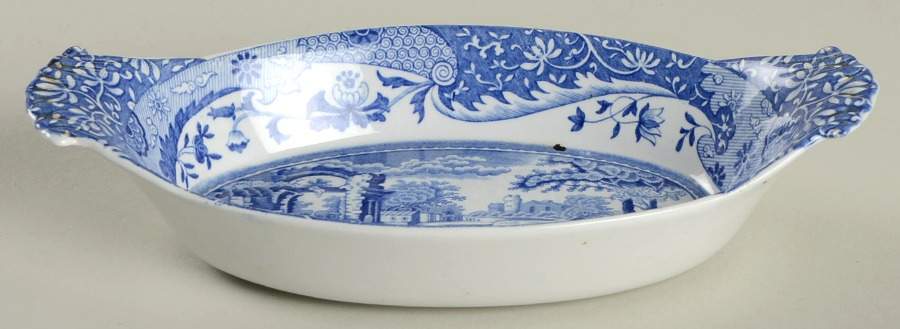 Blue Italian 8" Augratin by Spode-1