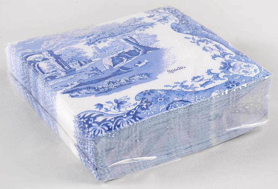 Blue Italian Package of Paper Beverage Napkins by Spode-1