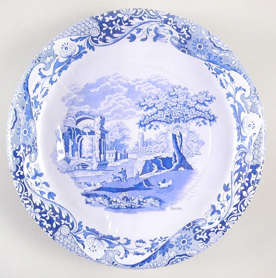 Blue Italian (Pack of 16) Paper Dinner Plates by Spode-1