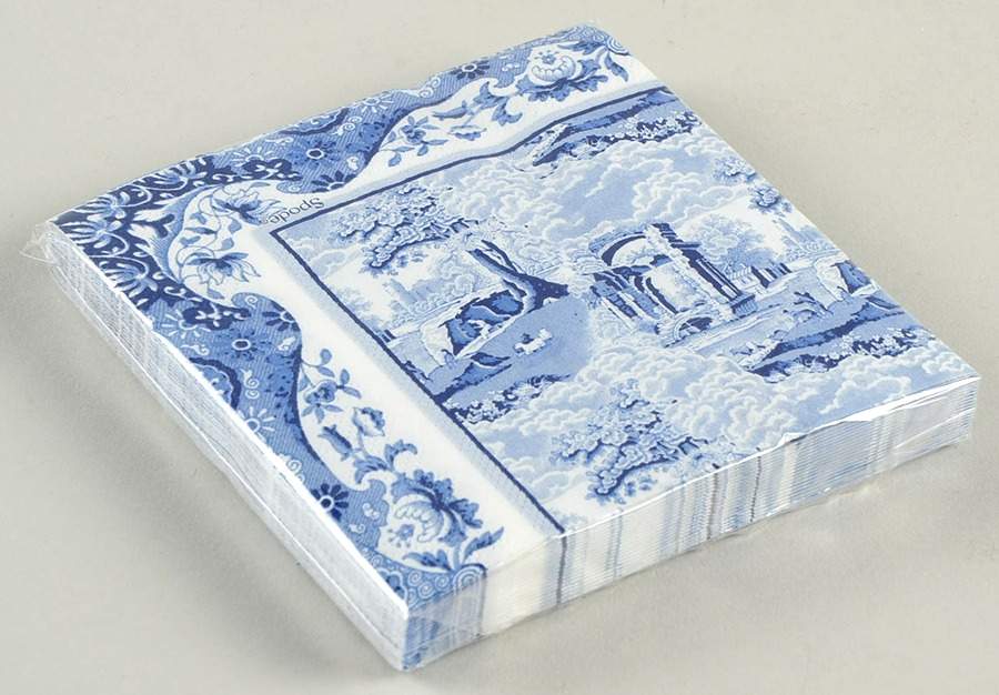 Blue Italian Package of Paper Beverage Napkins by Spode-1