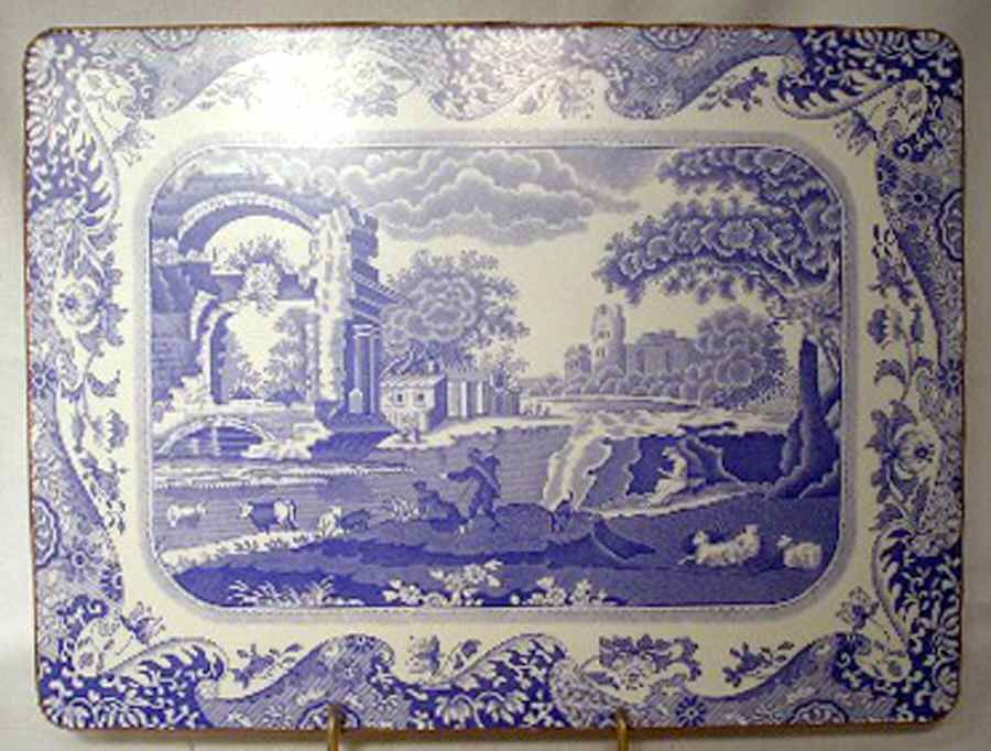 Blue Italian Corkboard Placemat - Set of 6 (Motif #2) by Spode-1