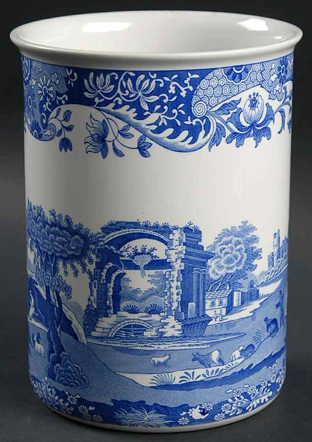 Blue Italian Utensil Holder by Spode-1