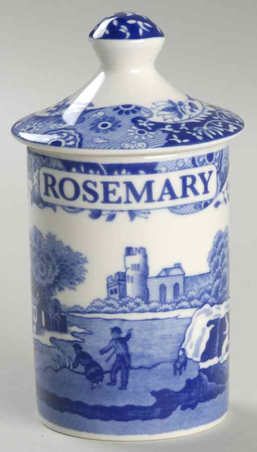 Blue Italian Spice Jar Set Individual Jar & Lid by Spode-1