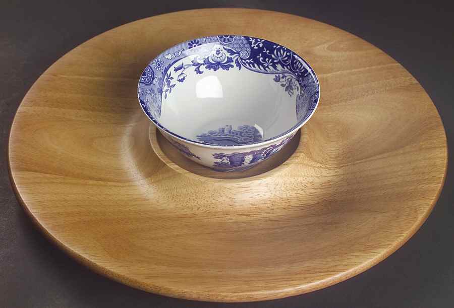 Blue Italian Chip/Dip 2pc (Wood Plt & Potpourri/Nut Bowl) by Spode-1