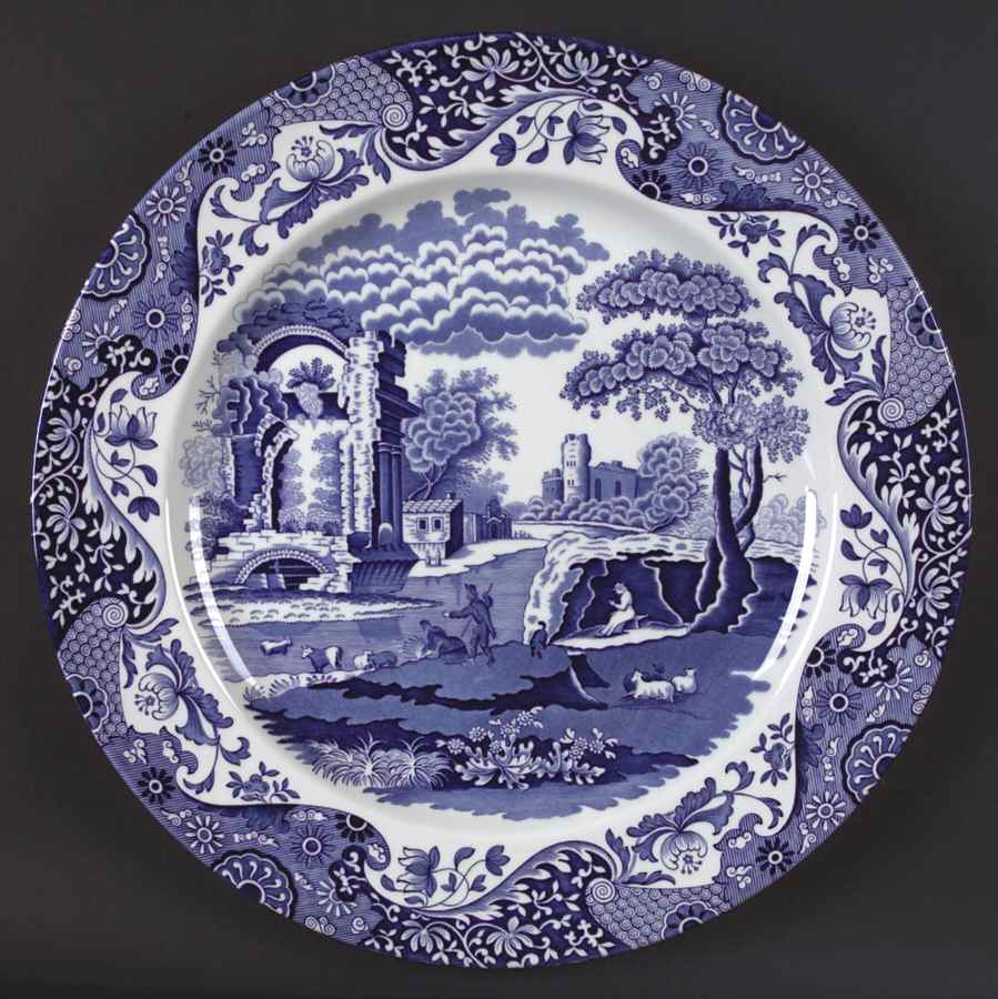Blue Italian 12" Chop Plate (Round Platter) by Spode-1