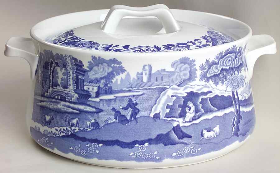 Blue Italian 2.5 Pt Deep Round Covered Casserole by Spode-1
