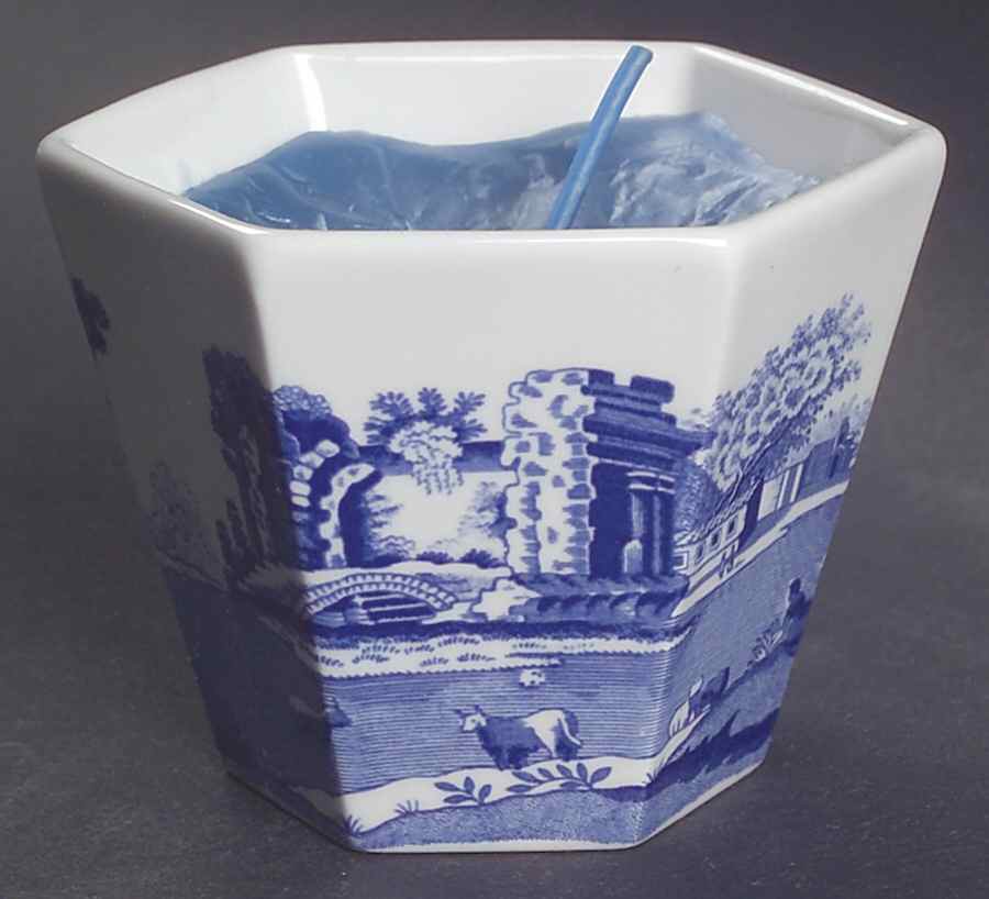 Blue Italian Votive Candleholder by Spode-1