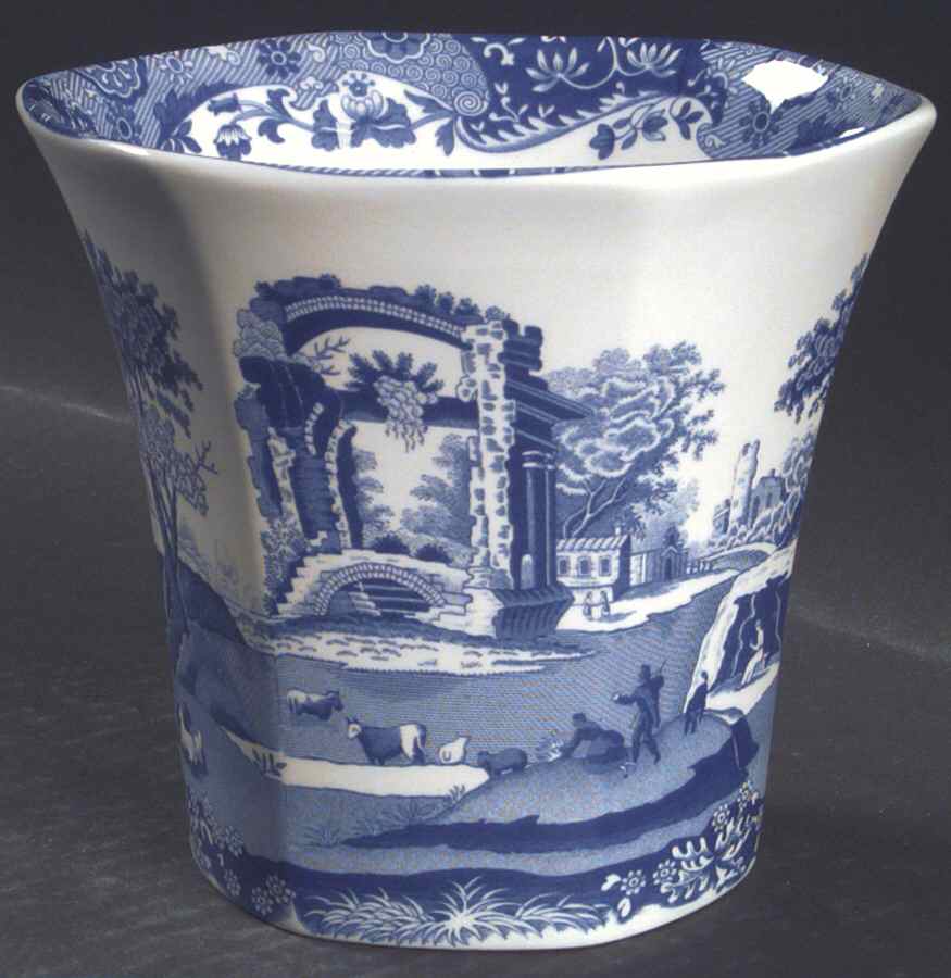 Blue Italian 4" Cachepot by Spode-1
