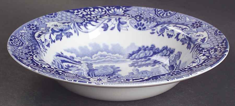 Blue Italian Rim Fruit/Dessert (Sauce) Bowl by Spode-1
