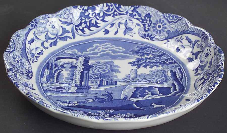 Blue Italian 6" Round Fluted Dish by Spode-1