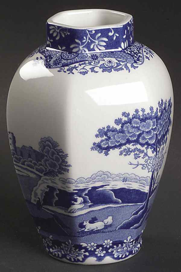Blue Italian Mini Hexagonal Vase, No Lid by Spode-1