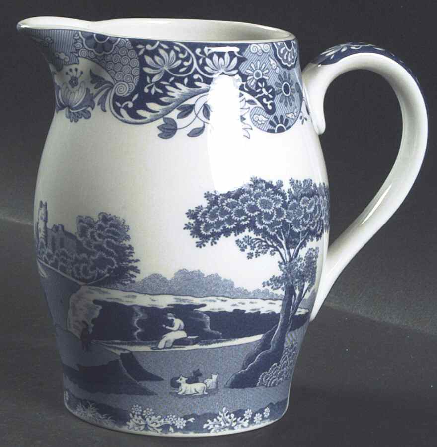Blue Italian Liverpool Jug by Spode-1