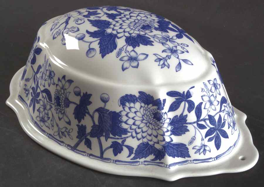 Blue Italian Jello Mold by Spode-1