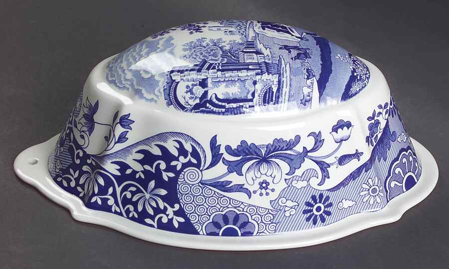 Blue Italian Jello Mold by Spode-1