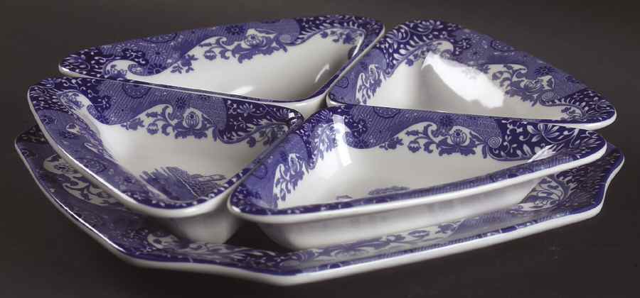 Blue Italian 5pc Party Pack (Sqp10 + 4 Trids) by Spode-1