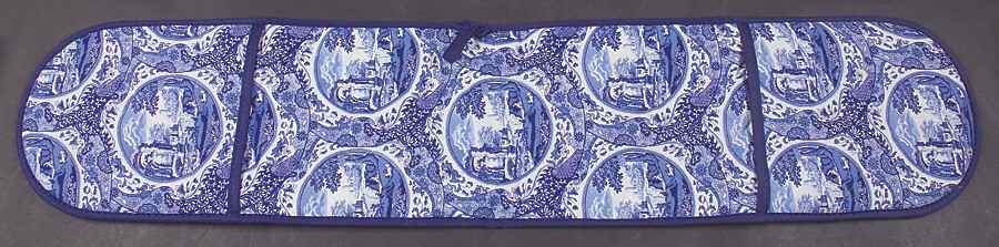 Blue Italian Cloth Double Oven Mitt by Spode-1