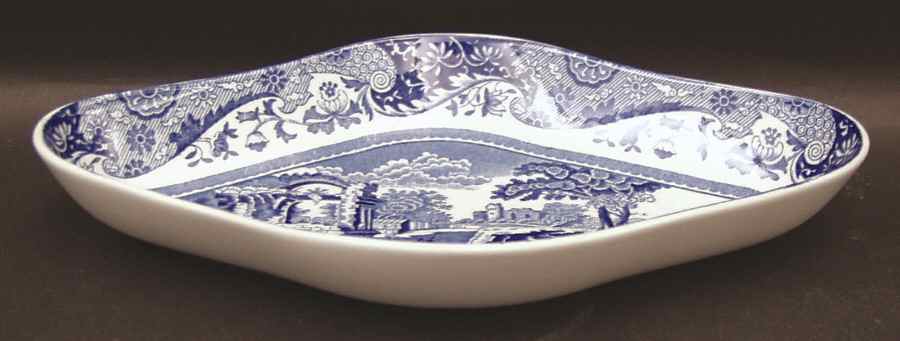 Blue Italian Pickle Dish by Spode-1