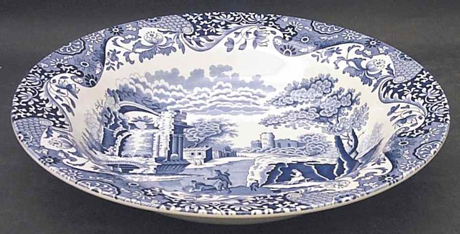 Blue Italian 11" Pasta Serving Bowl by Spode-1