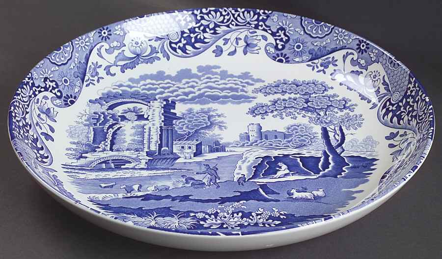 Blue Italian 11" Pasta Serving Bowl by Spode-1