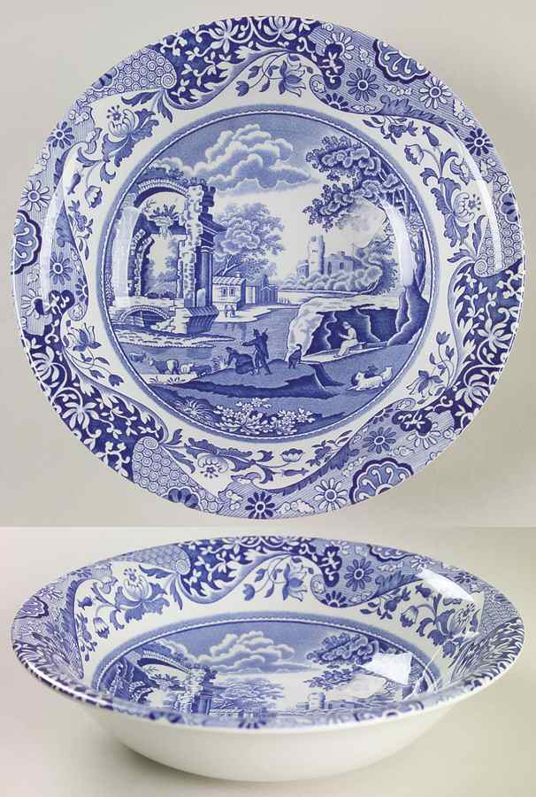 Blue Italian Ascot Coupe Cereal Bowl by Spode-1
